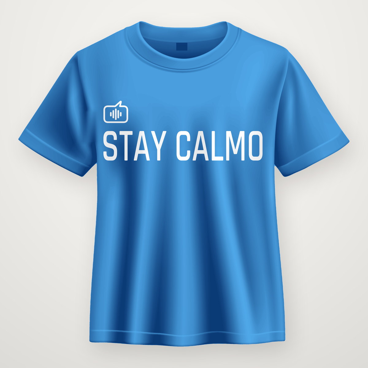 T-shirt Stay Calmo azzurro Italia
